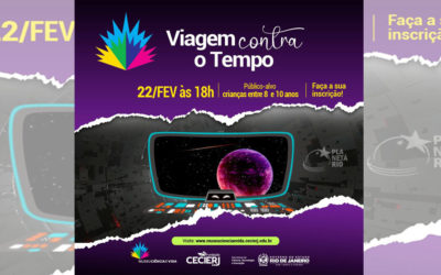 Atividade do Museu Ciência e Vida leva a criançada a uma vigem “contra” o tempo